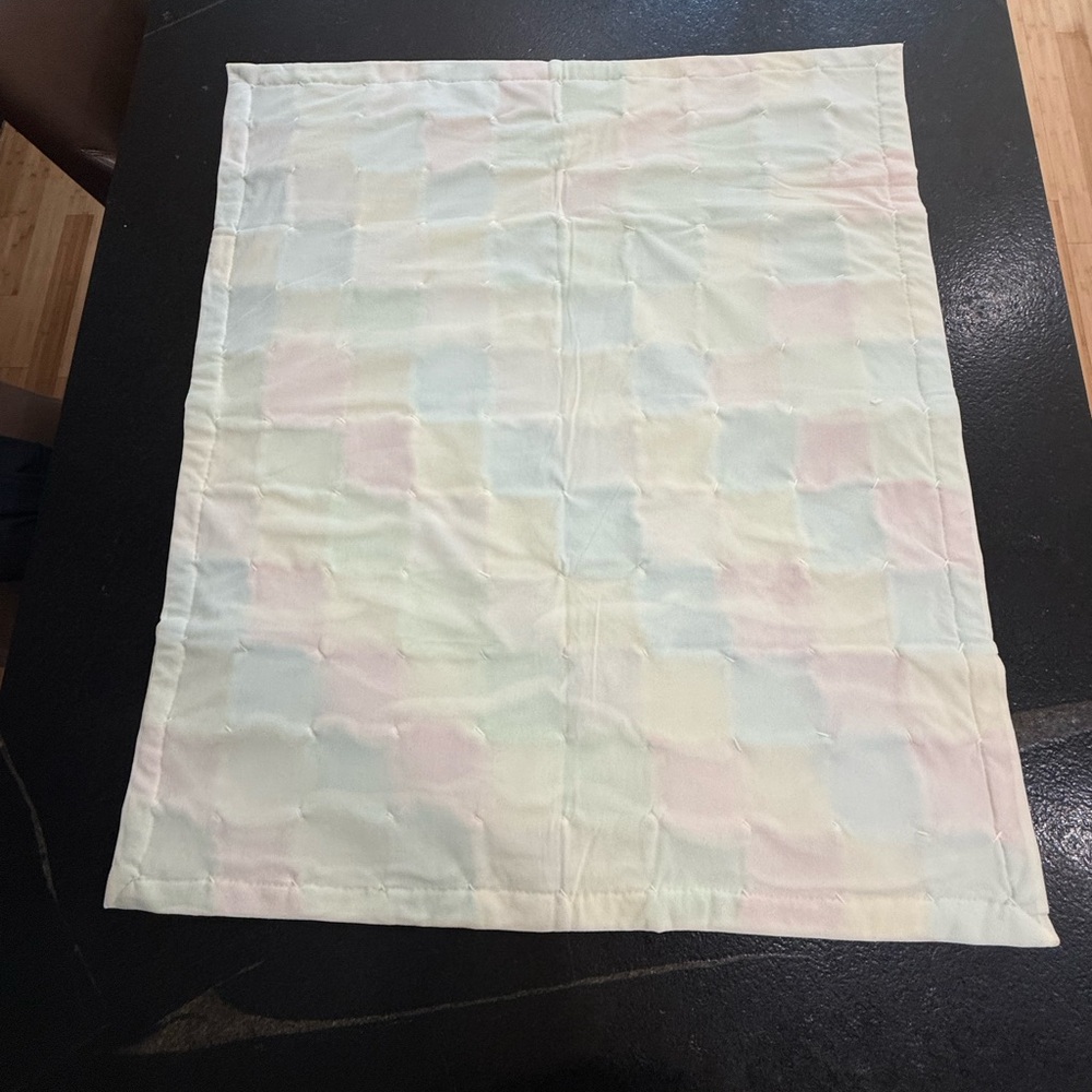 Handmade Colorful Patchwork Baby Quilt — 38” x 45” - Picture 7 of 13